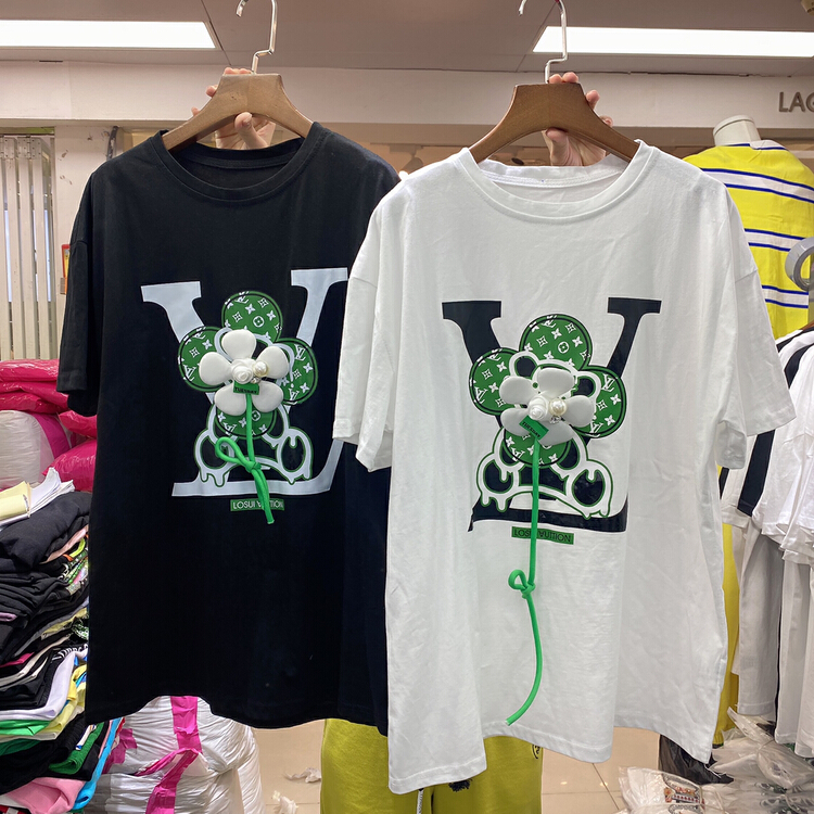 [Qijia +] Korean loose Casual Short Sleeve T-shirt 7327# zyh
