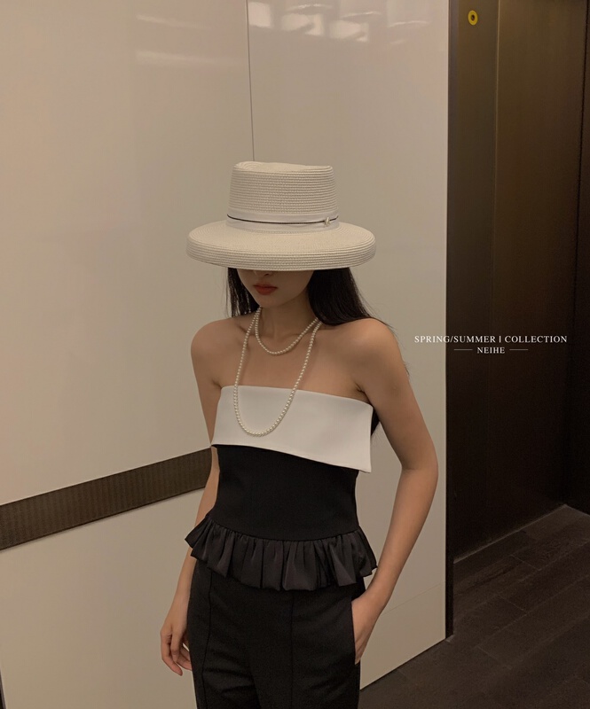goods in stock! New in early summer! [neihe] ruffled off shoulder Strapless tank top / sling 22202# zxx