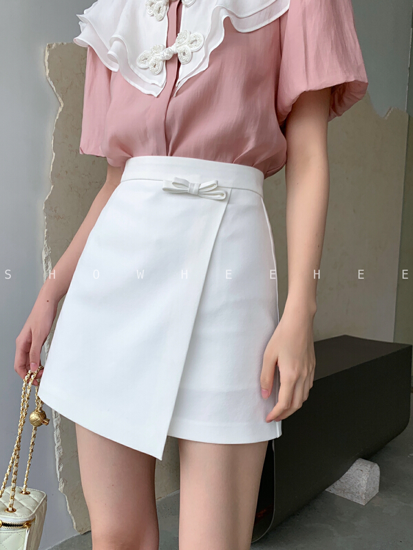 [Xiu Xixi] Korean simple irregular slim skirt 19502# zxx