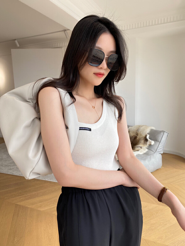 New in early summer! [Fanfan] fashion temperament label slim vest / suspender 5612# JJ