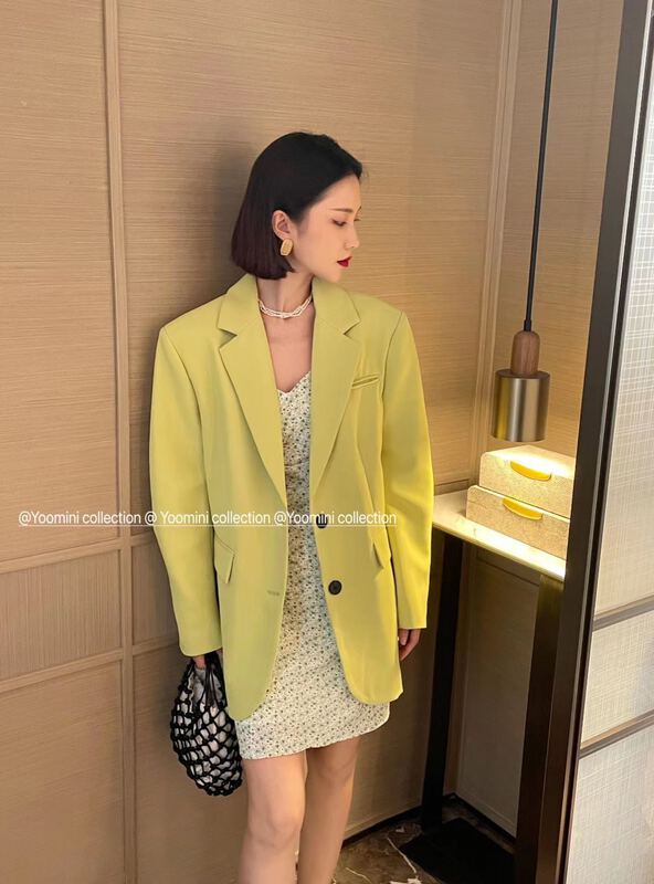 goods in stock! [yoomini] loose and textured suit c12394# jhy