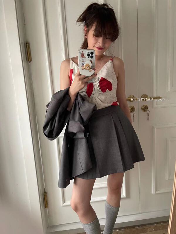 goods in stock! New in early summer! [A.K skylan] love fashion printed vest / sling 82550# zxl