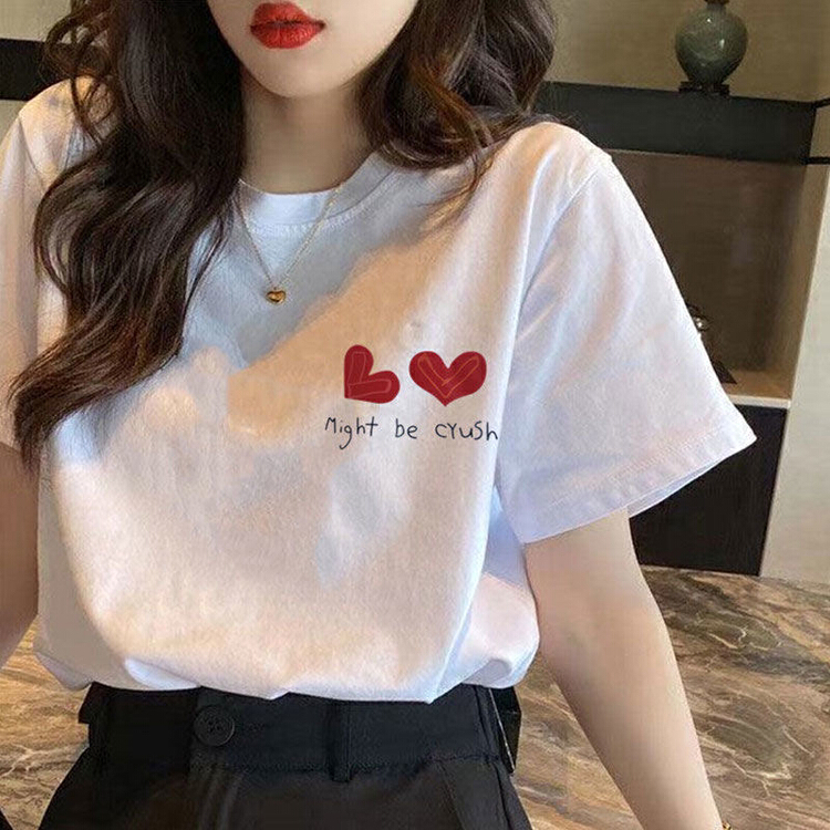 [three thousand gold] Korean print short sleeve T-shirt 8059# ll
