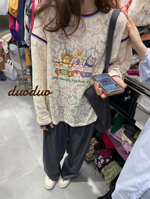 [dodo] cartoon loose niche long sleeve T-shirt 9055# LSL