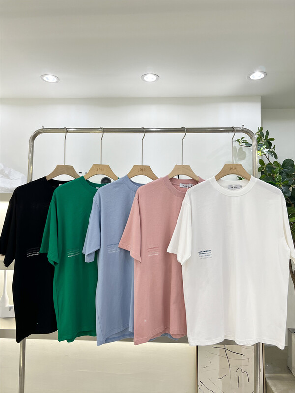 New in early summer! [Jaja] round neck loose embroidery letter short sleeve T-shirt 13616# ZZL
