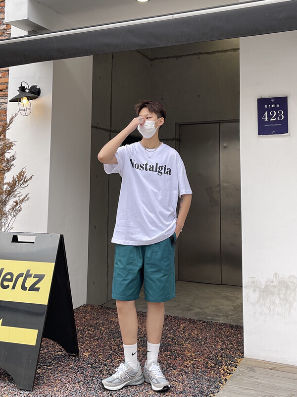 [z.w] Korean simple letter short sleeve T-shirt 7011# ZZL