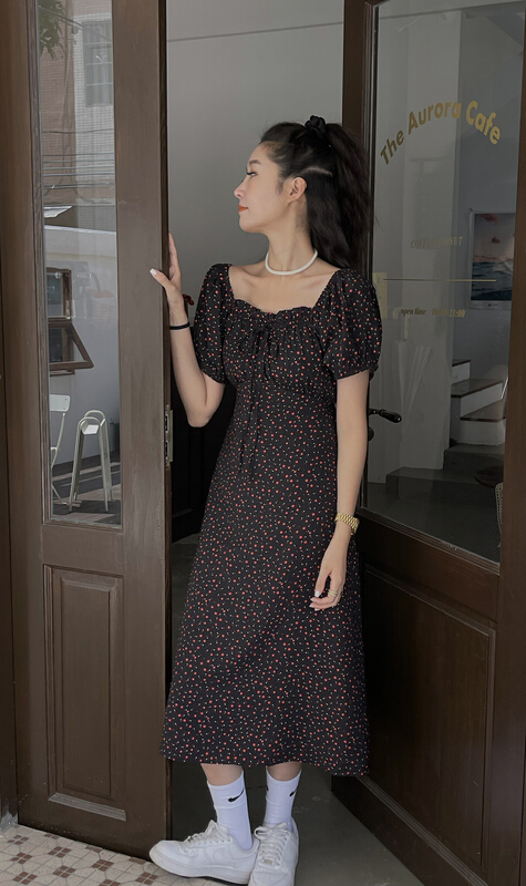 [t-too] temperament one shoulder floral dress 132975# LSL