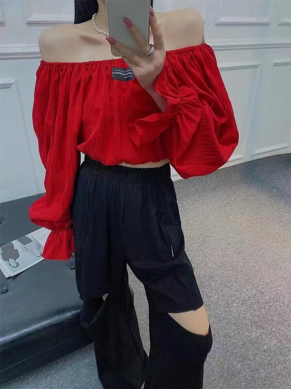 [Yan Zhen] Korean version solid color long sleeve shirt 2602# PCZ