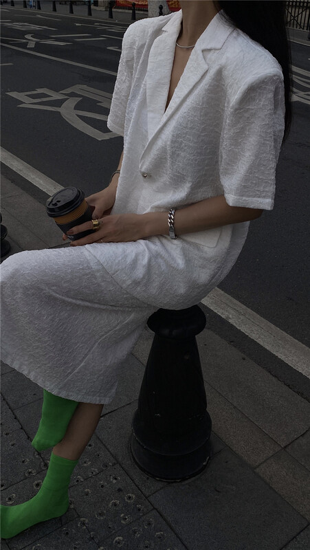 [BF wlj] short sleeved suit + temperament skirt suit (suit only) 9082# ozq