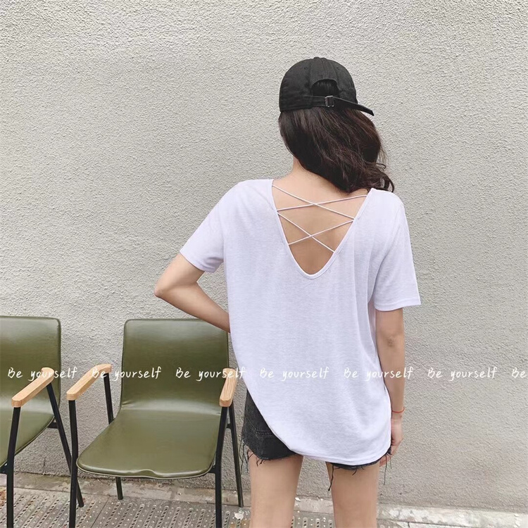 New in early summer! [be your self] niche design stripe short sleeve T-shirt 6056# hyy