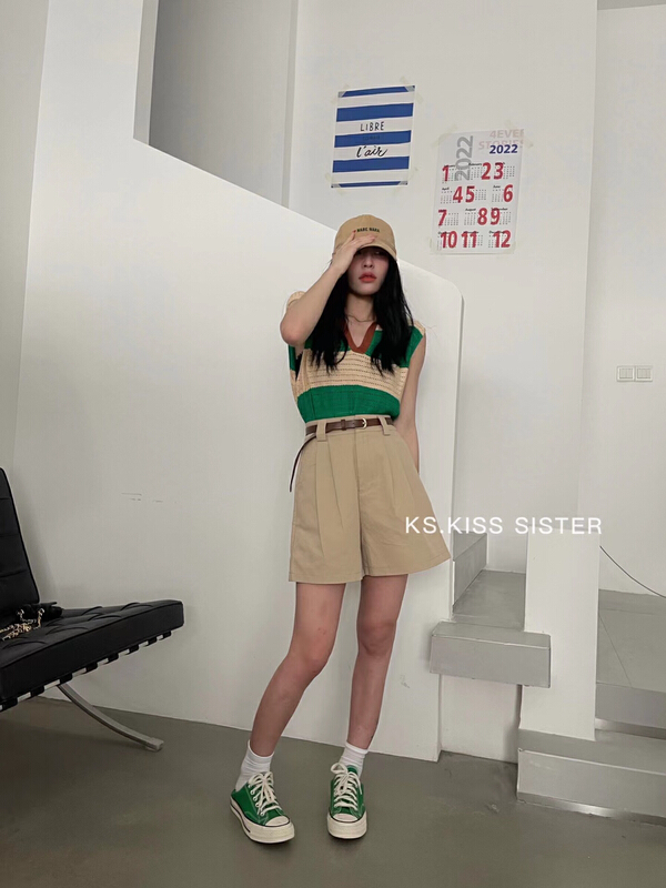 [KS] Korean version of xiaoxiangfeng sleeveless design trend small shirt (only selling small shirts) 20852# ozq