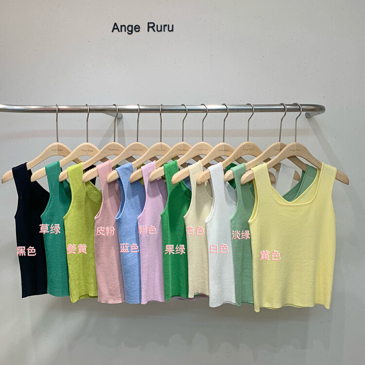 New year in early spring! [ange run] Korean version, simple and versatile, two-sided wearable vest / sling 9813# zjy