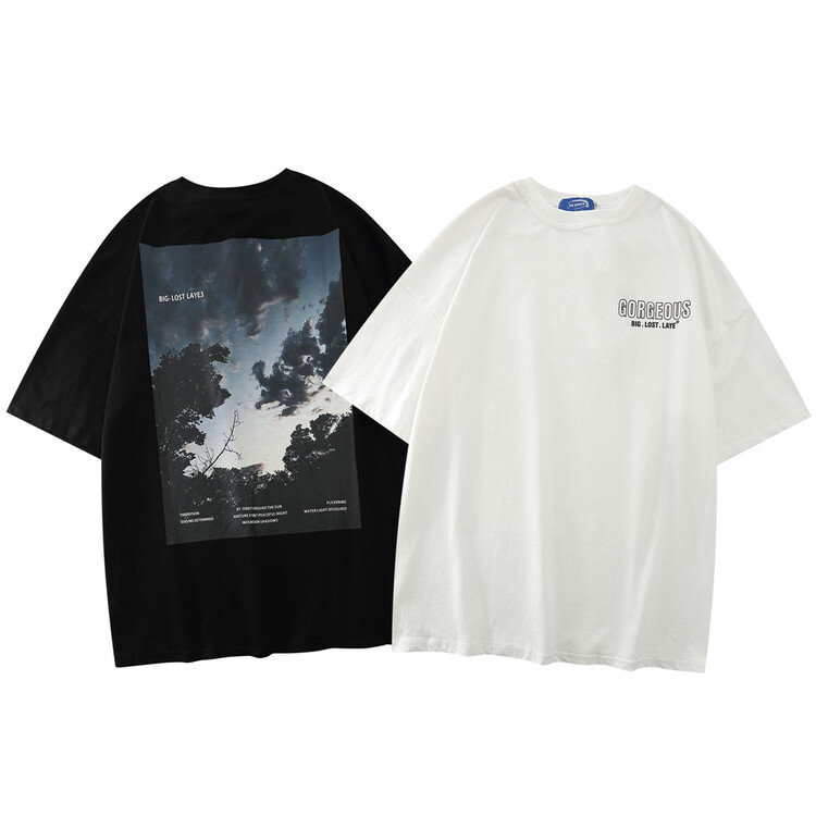 Unisex! [INS error] crew neck Pullover loose short sleeve T-shirt t810# hyy