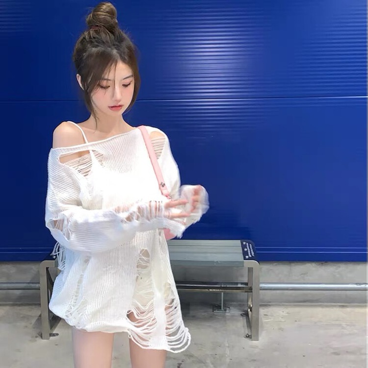 [fox] Korean perforated sweater 1822# WTT