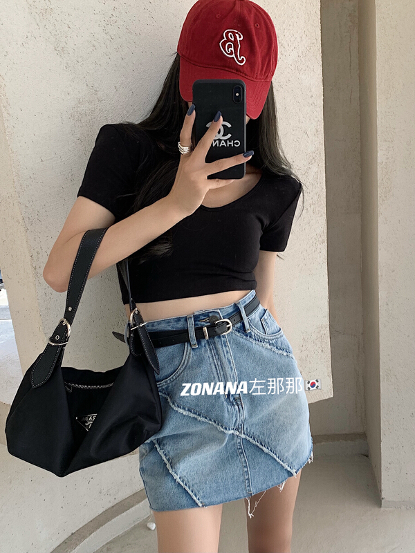 New in early summer! [zonana Zuo na na na] temperament slim and slim denim skirt (with belt) 570# zxx
