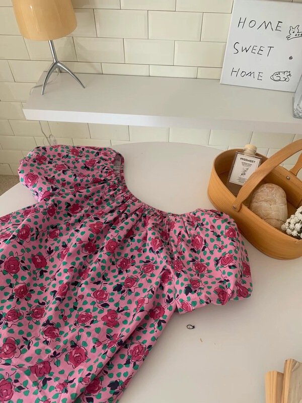 goods in stock! New in early summer! [o.lucky] sweet age reducing floral blouse 1639# HBx
