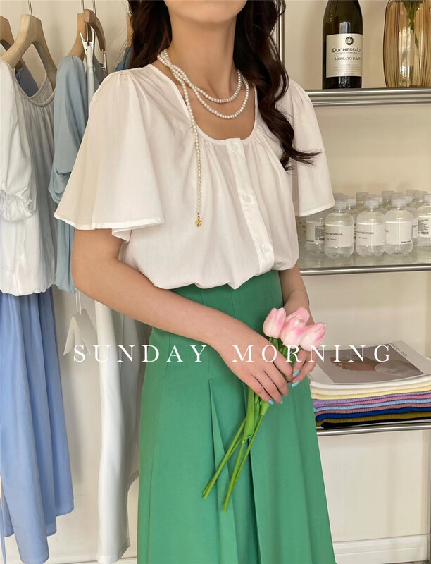 [Sunday morning] gentle temperament short shirt 9138# zjy