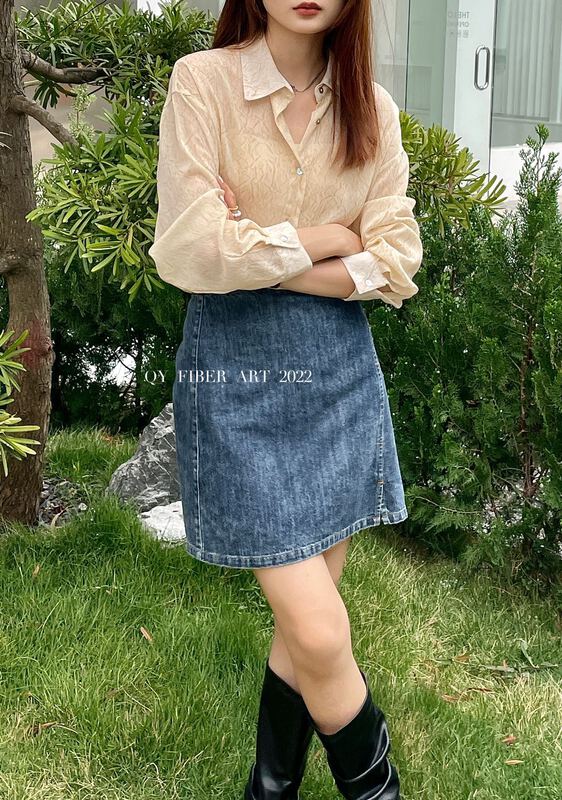 goods in stock! New in early summer! [QY fiber art] Korean simple and slim denim skirt 55882# CSX