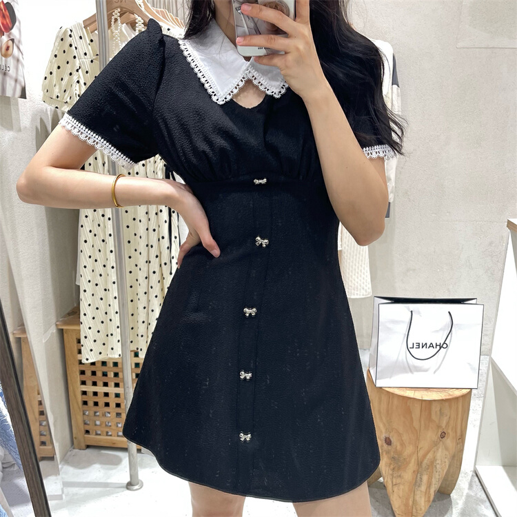 New in early summer! [NC edition] Korean hollow out personalized thin dress q9152# zxx