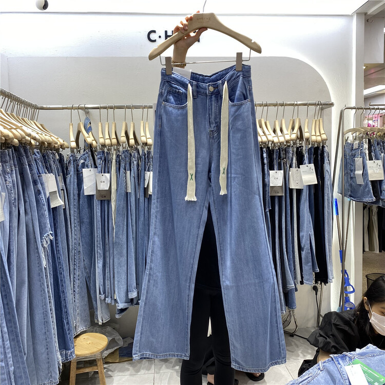 [Dishang / amx] Korean loose drawstring jeans 6657# XYY