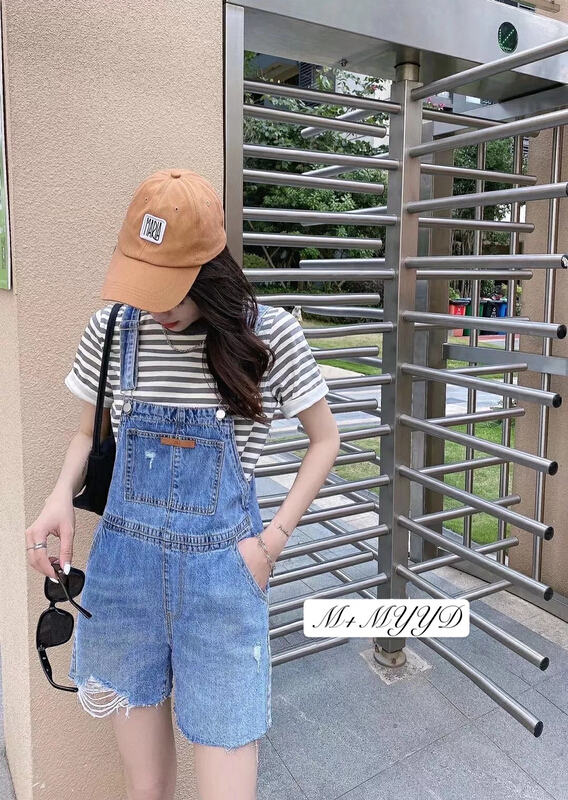 New in early summer! [M +] age reducing casual loose strap pants m3539# CLS
