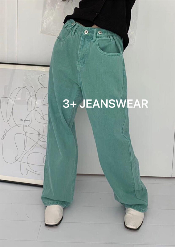 New year in early spring! [3 +] color straight baggy jeans 6046# XYJ