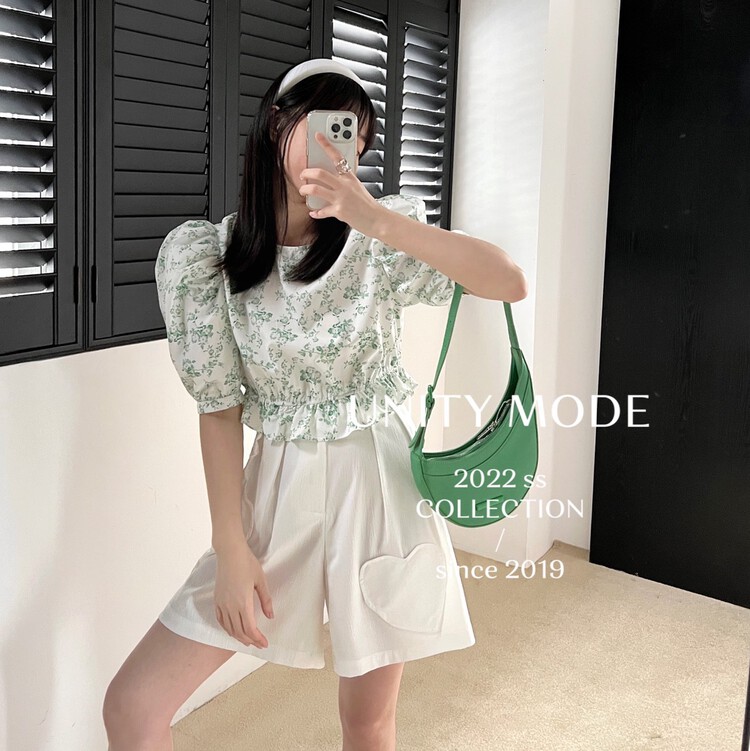 [unity] French design versatile shirt 8016# cqw