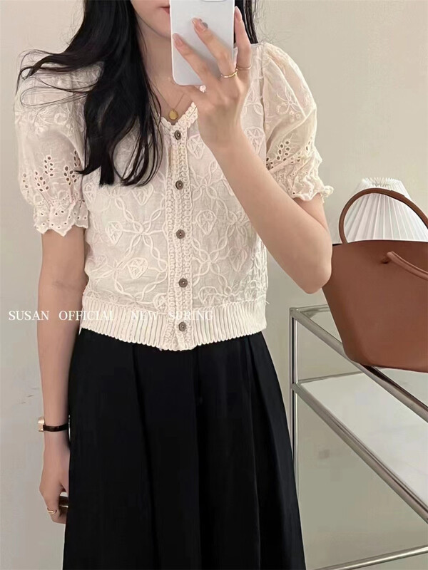 New in early summer! [Susan] jacquard lady aging shirt 1212# LSW
