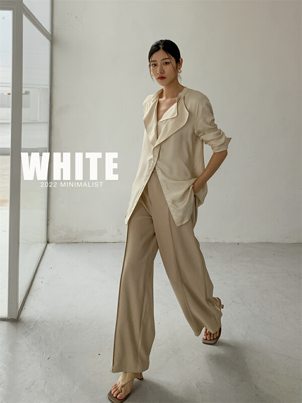New in early summer! [white] commuter fashion pants k-75986# XYJ