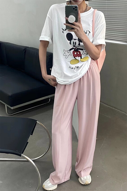 New in early summer! [black + white] multicolor Korean versatile Mickey short sleeve T-shirt 2s02246m# lwy