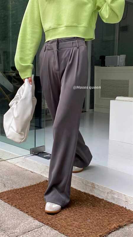 New in early summer! [moss queen] versatile basic solid color trousers 50099# XYY