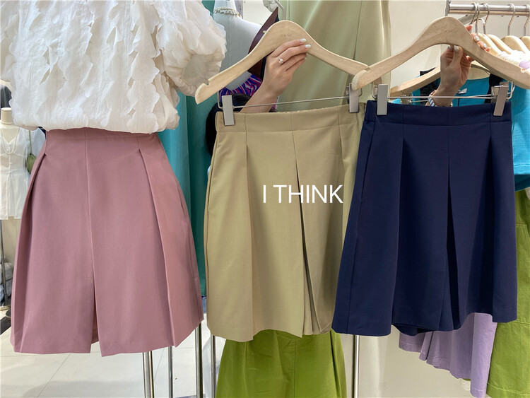 [I think] commuter style versatile fashion pleated skirt pants 88011# CLS