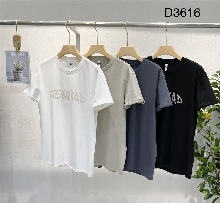 New in early summer! [wild squirrel] round neck letter printed short sleeve T-shirt d3616# ZZL