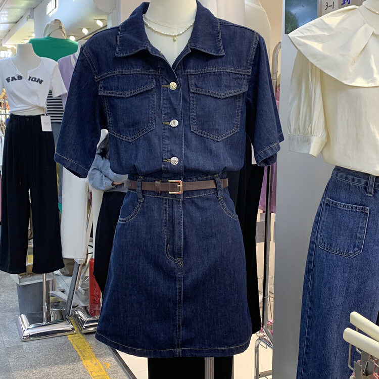 New in early summer! [Simida / doroe] Korean versatile comfortable dress (with belt) 10032# zxl
