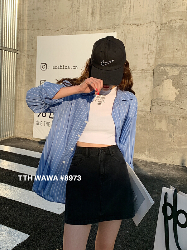 New year in early spring! [Wawa] Korean casual versatile skirt 8973\xyj