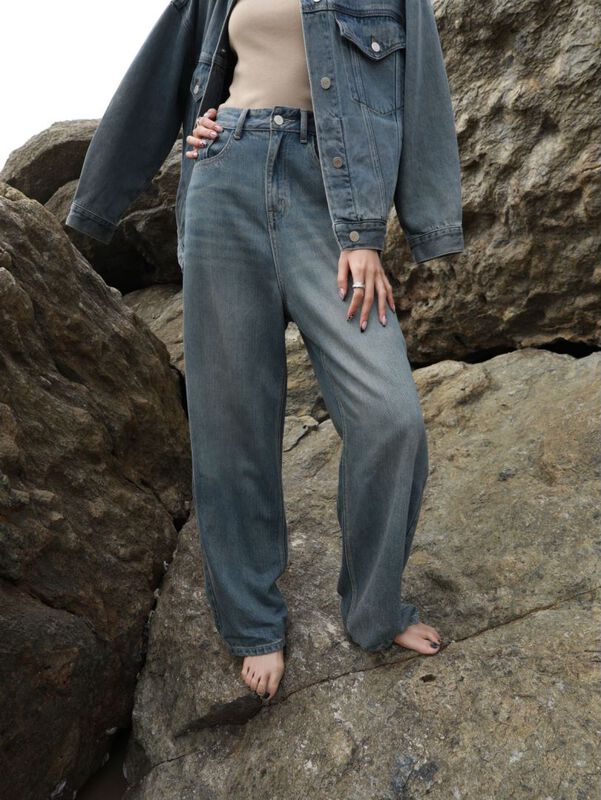 New year in early spring! [white] super fit simple straight jeans 75851# XYJ