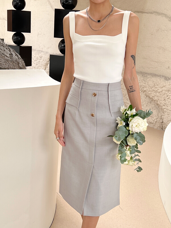 New year in early spring! [context sense] Korean style simple skirt tts1335# CLS