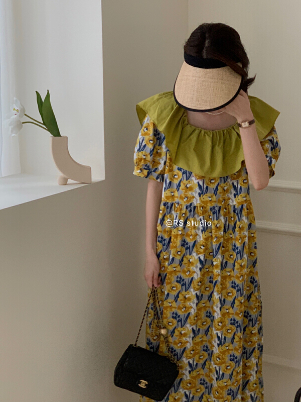 [RS] floral age reducing versatile dress rs1630# XYY