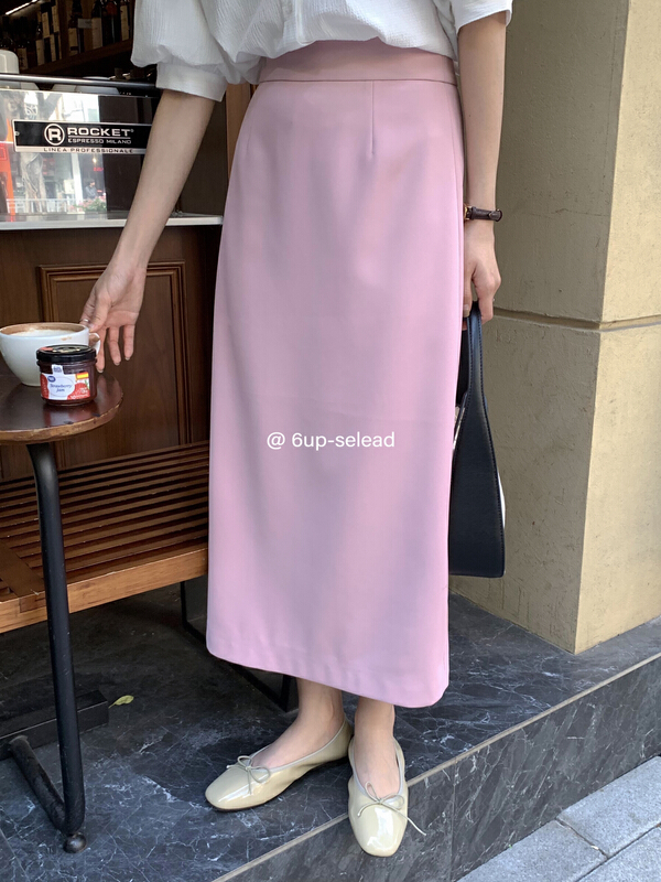 goods in stock! New year in early spring! [6-up] Korean simple and versatile skirt 68006# XJ