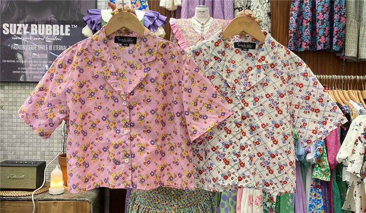 [N21] Vintage single breasted floral short sleeved shirt 1102# WPL