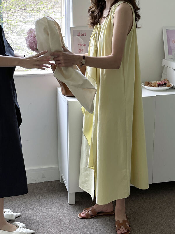 New in early summer! [ever true] sleeveless cotton linen vest dress 11130# CLS