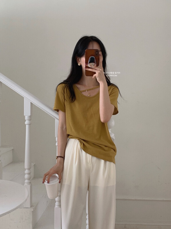 [your room] niche slanted decorative loose sunscreen shirt 059# cqw