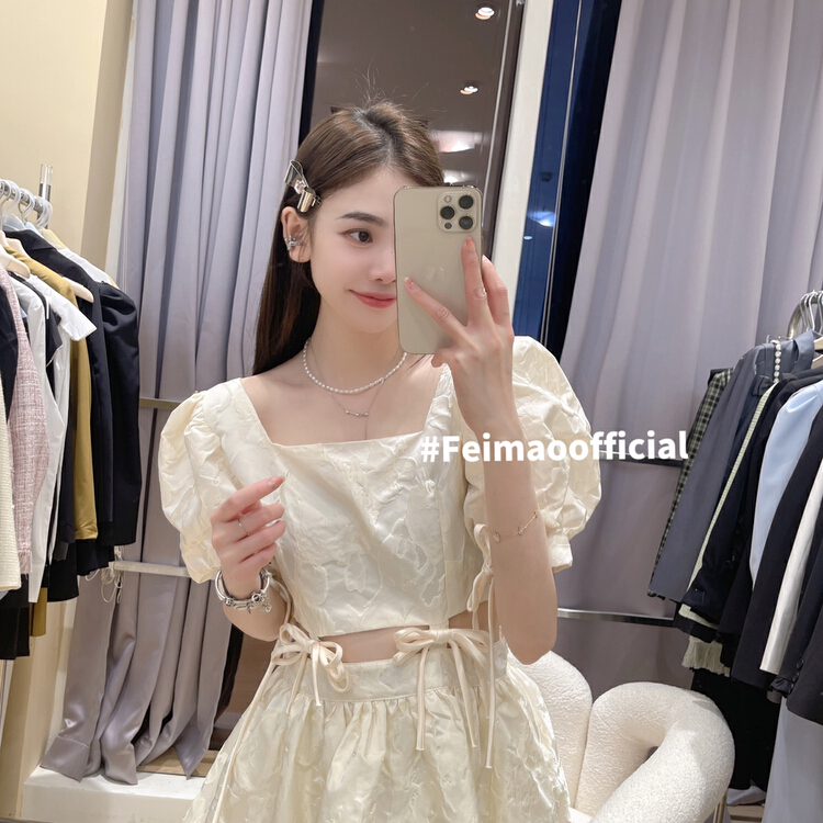 [Feimao Philippine cat] Korean elegant little fresh dress ym-7006# LSL