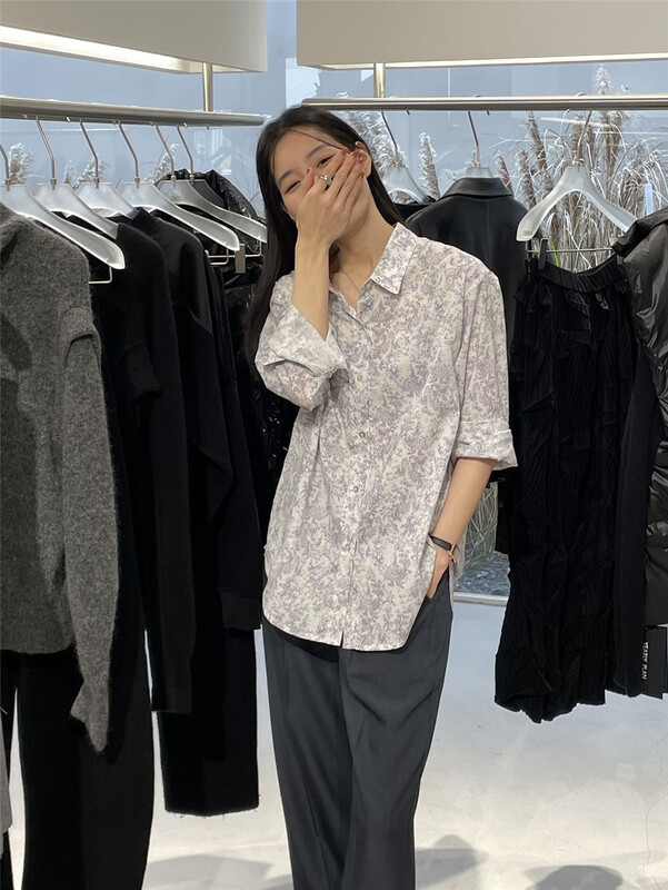 New year in early spring! [clean space] fashion fashion personalized tie dyed loose textured shirt 30599# CLS