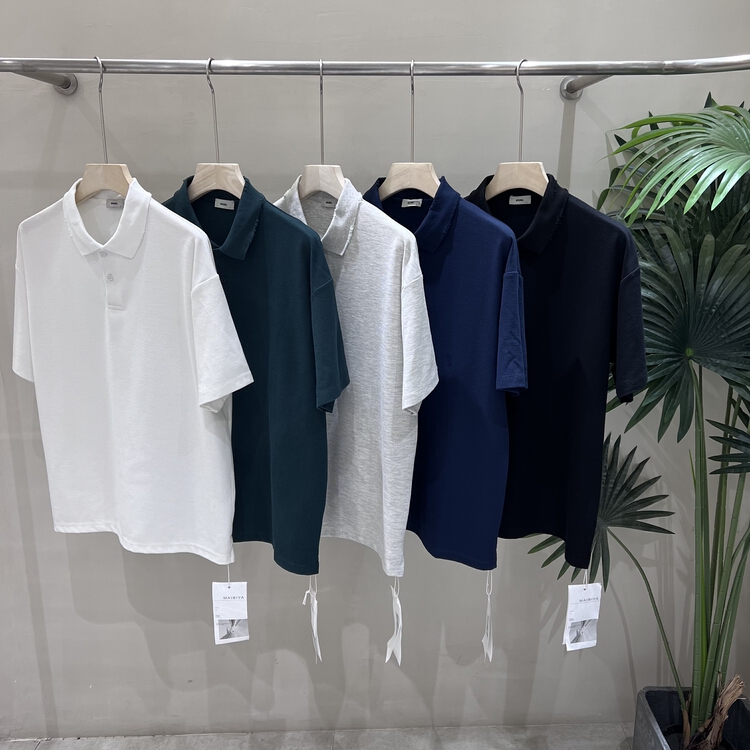 New year in early spring! [maibia] loose and simple solid color polo shirt p7771# ZZL