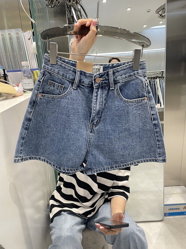 [Nobody] classic high waist versatile denim shorts 61589# L