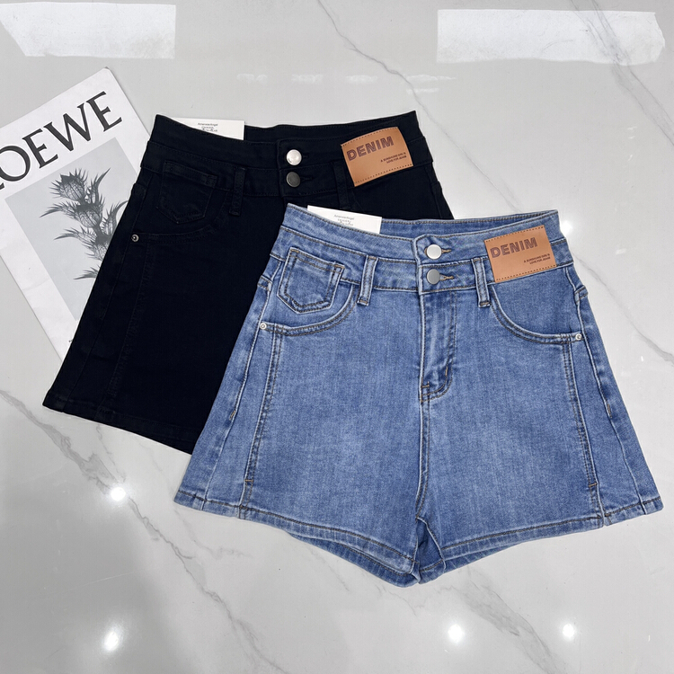 [en Xi'er] high waist versatile skinny denim shorts em2281# L