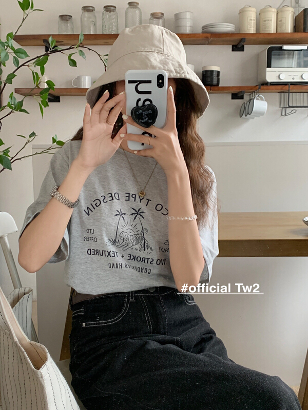 New year in early spring! [TW2] crew neck loose print versatile short sleeve T-shirt 3065# HBx