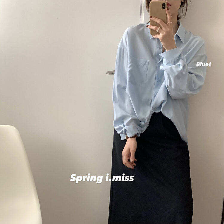 goods in stock! New year in early spring! [Imiss] Korean versatile button up shirt cx3269# LSW