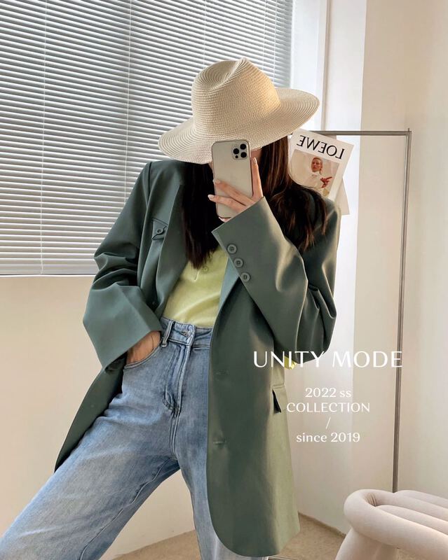 New year in early spring! [unity] Korean loose retro casual slim suit 8388-1# cqw